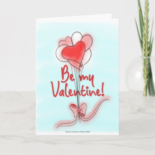 Ballons carte Saint-Valentin (Devant)