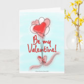 Ballons carte Saint-Valentin (Fleur jaune)