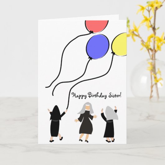 Ballons catholiques de carte d'anniversaire de (Fleur jaune)