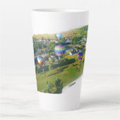 Ballons chauds matinaux Latte Mug en couleur (Devant)