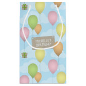 Ballons colorés Anniversaire Motif Petit sac cadea (Dos)