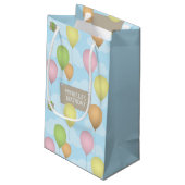 Ballons colorés Anniversaire Motif Petit sac cadea (Dos Angle)