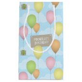 Ballons colorés Anniversaire Motif Petit sac cadea (Devant)