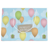 Ballons colorés Anniversaire Motif Sac cadeau |1| (Devant)
