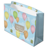 Ballons colorés Anniversaire Motif Sac cadeau |1| (Dos Angle)