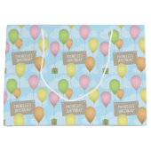 Ballons colorés Anniversaire Motif Sac cadeau |2| (Devant)