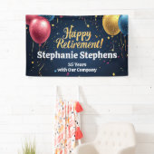 Ballons colorés Bannière de la fête de retraite pe (En situation)