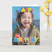 Ballons colorés Bonne carte d'anniversaire à tout  (Fleur jaune)