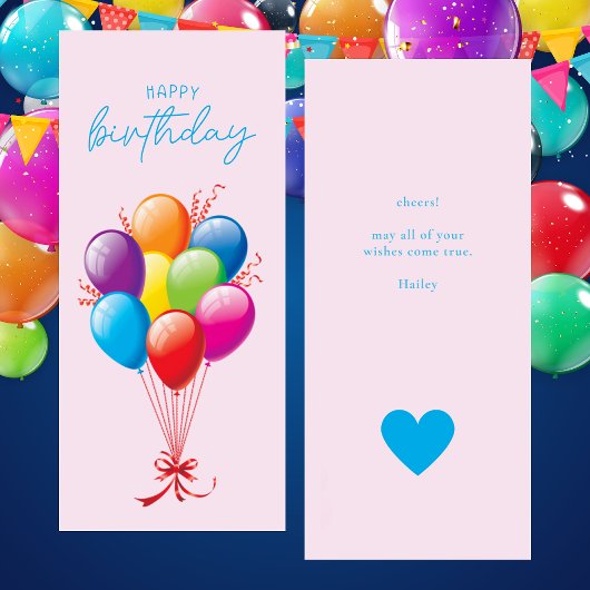 Ballons colorés Bonne carte de voeux d'anniversair