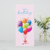 Ballons colorés Bonne carte de voeux d'anniversair (Debout devant)