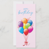 Ballons colorés Bonne carte de voeux d'anniversair (Devant)