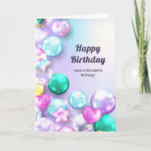 Ballons colorés Bonne carte de voeux d'anniversair (Devant)