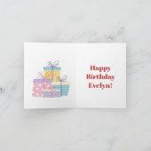 Ballons colorés Carte d'anniversaire (Intérieur)