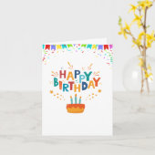 Ballons colorés Carte d'anniversaire (Fleur jaune)