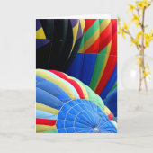 Ballons colorés Carte de voeux (Fleur jaune)