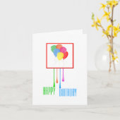 Ballons colorés Carte de voeux d'anniversaire pers (Fleur jaune)