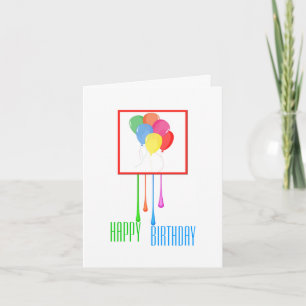 Ballons colorés Carte de voeux d'anniversaire pers