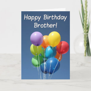 Ballons colorés de la carte d'anniversaire pour Fr