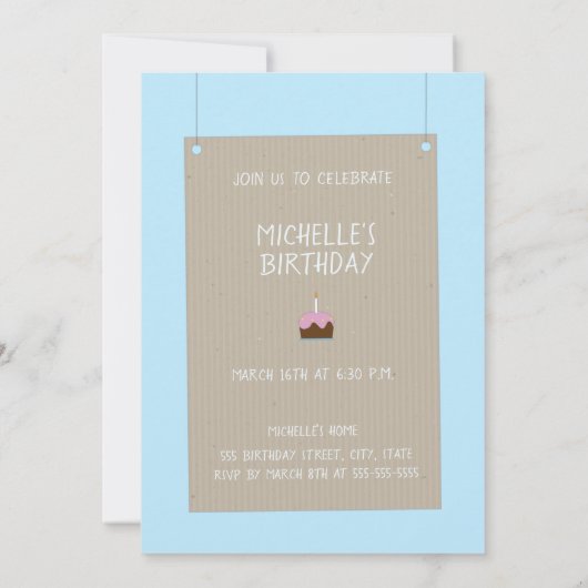 Ballons colorés Invitation Anniversaire (Dos)