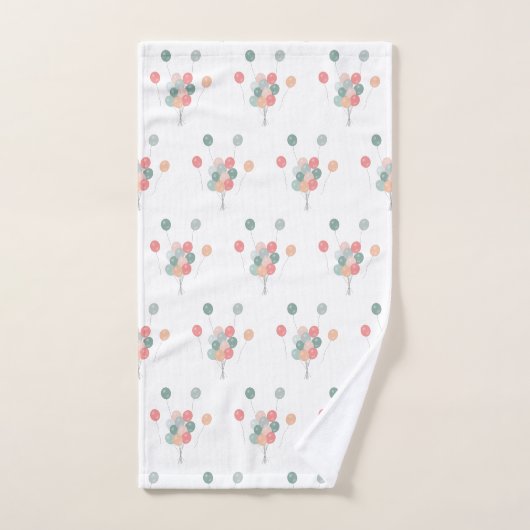 Ballons colorés Pastel Party (Serviette à main)