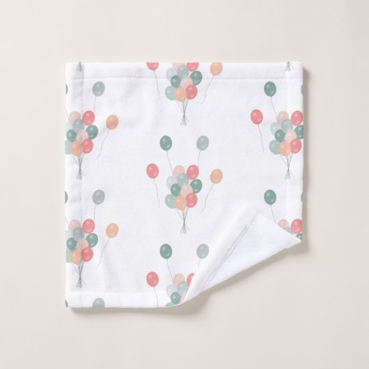 Ballons colorés Pastel Party (Gant de toilette)