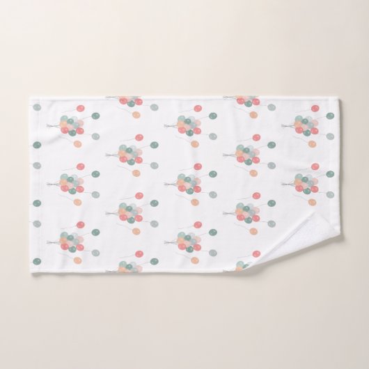 Ballons colorés Pastel Party (Serviette à main)