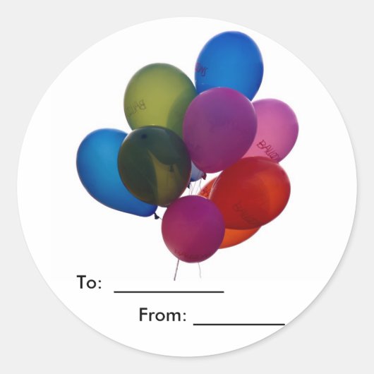 ballons colorés, Stickers (Devant)