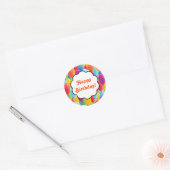 Ballons colorés - Stickers Joyeux Anniversaire (Enveloppe)