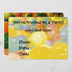 Ballons Colorful Party Invitation