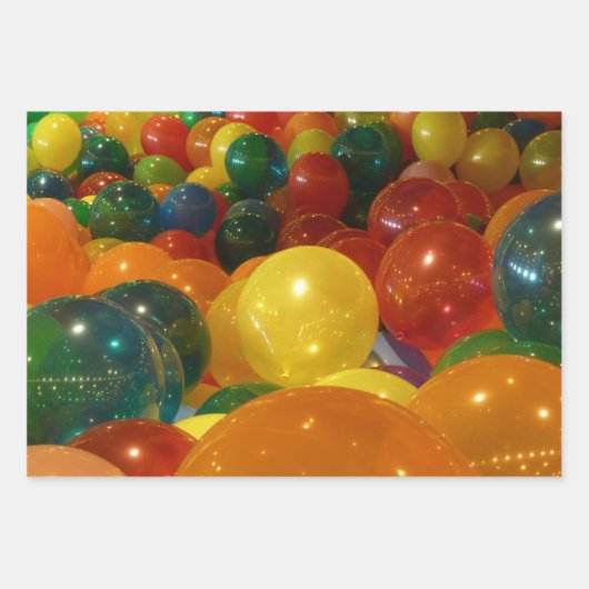 Ballons Colorful Party-ontwerp Inpakpapier Vel (Voorkant)