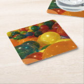 Ballons Colorful Party-ontwerp Vierkante Kartonnen Onderzetter (Schuin)