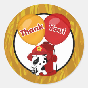 Ballons dalmatiens FIREFIGHTER Merci autocollant #