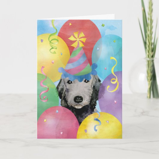 Ballons d'anniversaire Bedlington Carte Terrier (Devant)