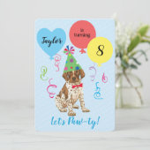 Ballons d'anniversaire Borzoi Invitation (Debout devant)