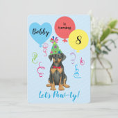 Ballons d'anniversaire Doberman Invitation (Debout devant)