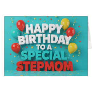 Ballons d'anniversaire et carte Confetti pour Step