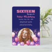 Ballons d'anniversaire Invitation photo (Debout devant)