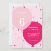 Ballons d'anniversaire Invitations d'anniversaire (Devant)