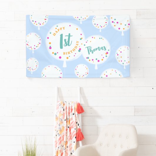 Ballons d'anniversaire personnalisable bannière vi (En situation)