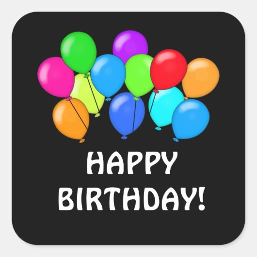 Ballons d'anniversaire unisex parti autocollant (Devant)