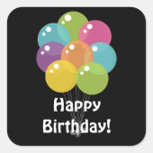 Ballons d'anniversaire unisex parti autocollant (Devant)