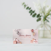 Ballons d'argent blanc Carte de visite moderne (Debout devant)