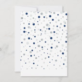 Ballons d'argent et de marine | Carte de note Merc (Dos)