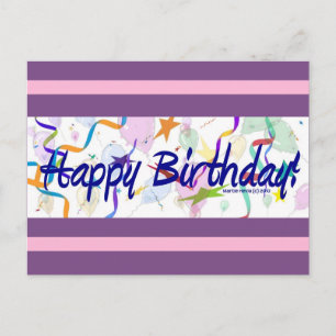 Ballons de Birthday II Carte postale Blue Beach