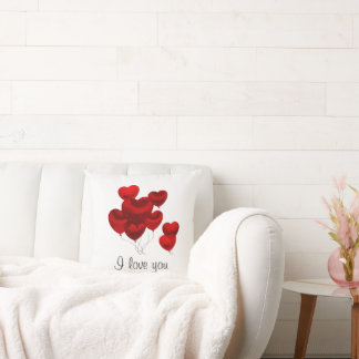Ballons de coeur Je t'aime Coussin / Coussin
