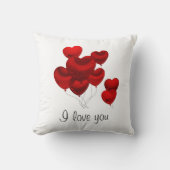 Ballons de coeur Je t'aime Coussin / Coussin (Recto)