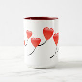 Ballons de coeur Mug (Centre)