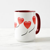Ballons de coeur Mug (Devant droit)
