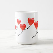Ballons de coeur Mug café (Centre)
