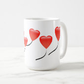 Ballons de coeur Mug café (Devant droit)